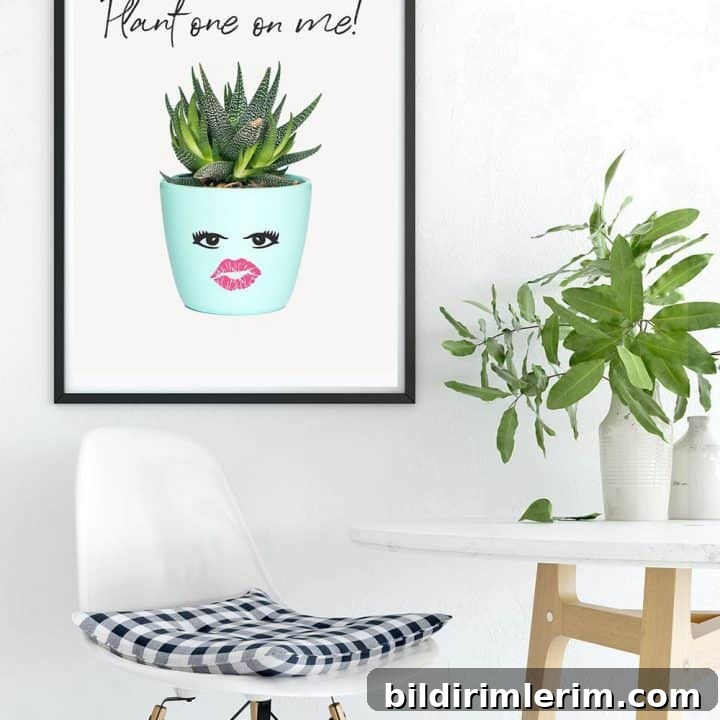 Image for Inspiring Succulent Printable Wall Art: Plant One on Me!