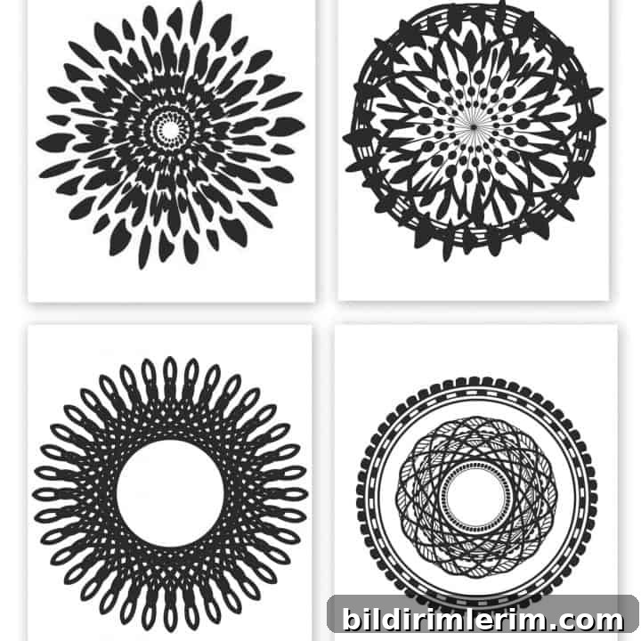 Image for Free Printable Collection of Modern Black and White Prints