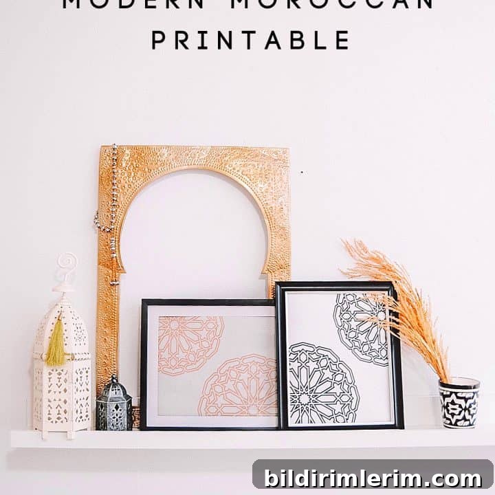 Image for Holistic Home Decor + Lifestyle | Mind, Body + Home BLOG FREE Modern Moroccan Wall Art Printable
