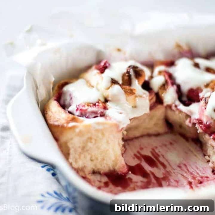 39 Berry Recipes to Make All Year 34 Raspberry Swirl Sweet Rolls