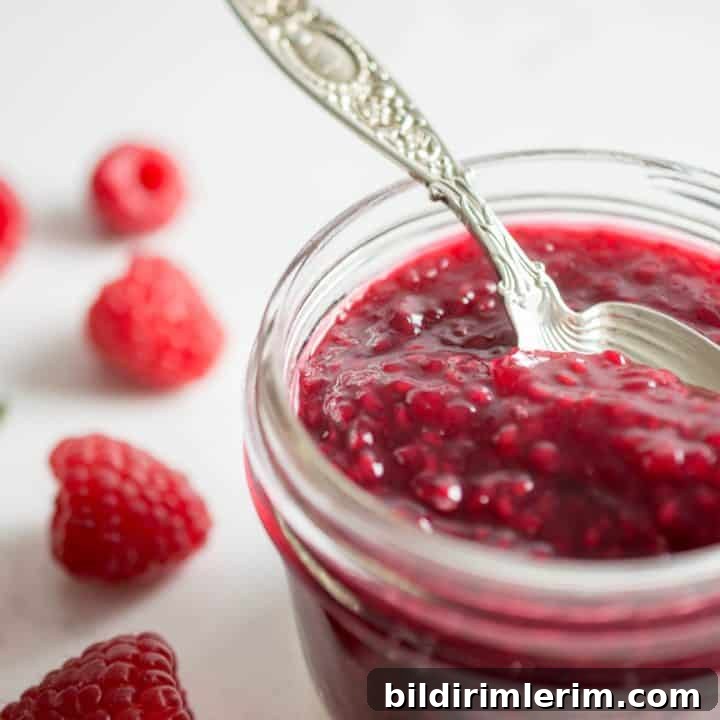 Low sugar raspberry jam