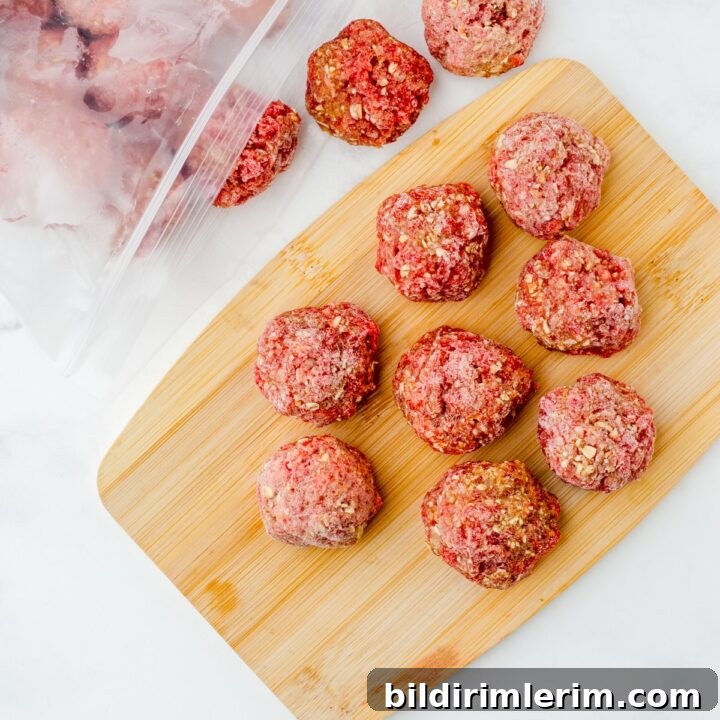 Freeze Ahead Hamburger Meatballs