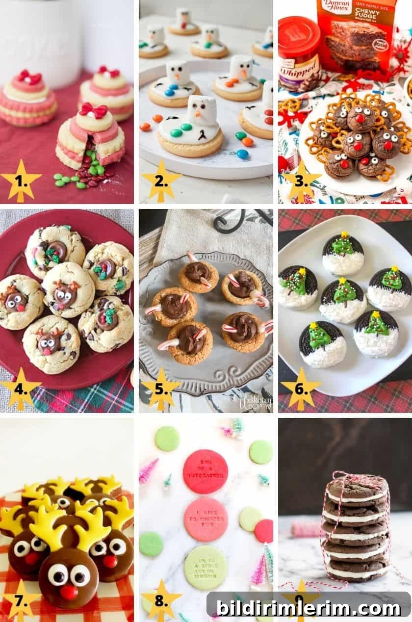 Pictures of Cute Christmas cookies of snowmen, reindeer, Christmas trees, and Christmas ornament cookie 