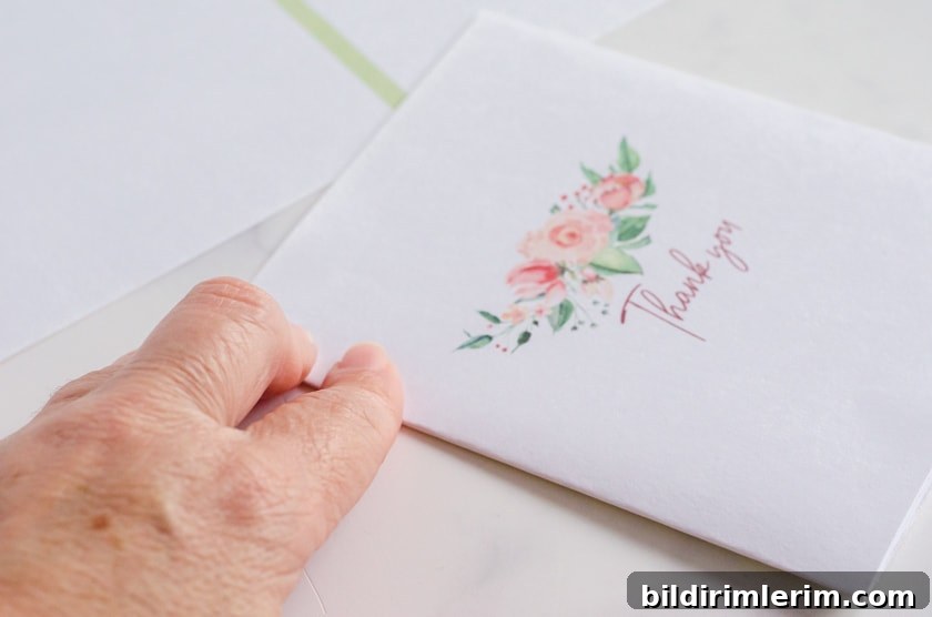 free printable floral thank you card