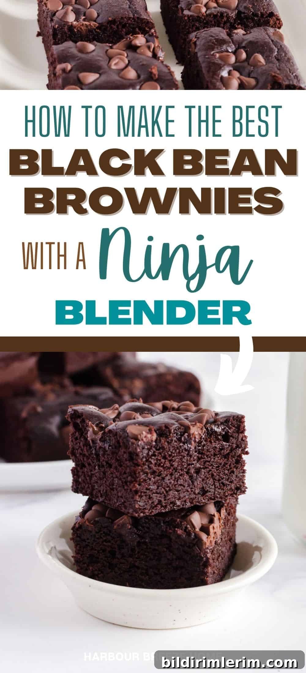Black Bean Brownies Made in a Ninja Blender 2 Black Bean Brownies - a quick & easy blender recipe