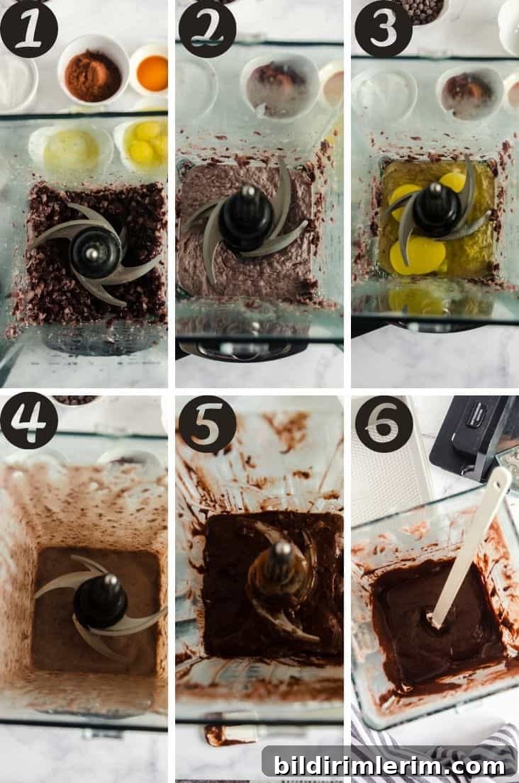 Black Bean Brownies Made in a Ninja Blender 4 Blending black bean brownie batter