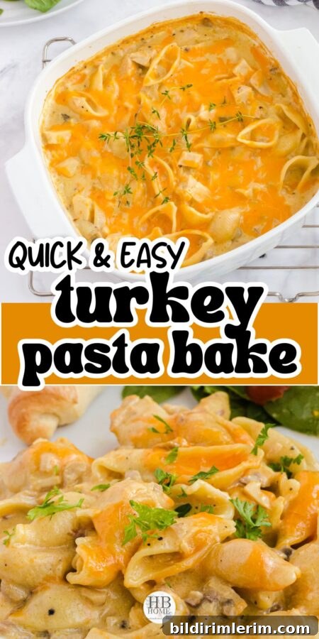 collage of turkey pasta recipe