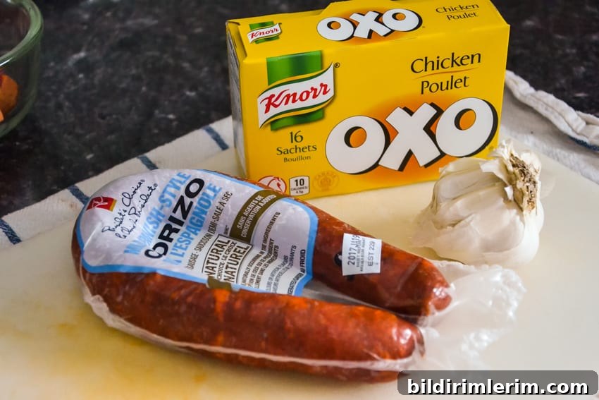 Chorizo sausage portion for the recipe