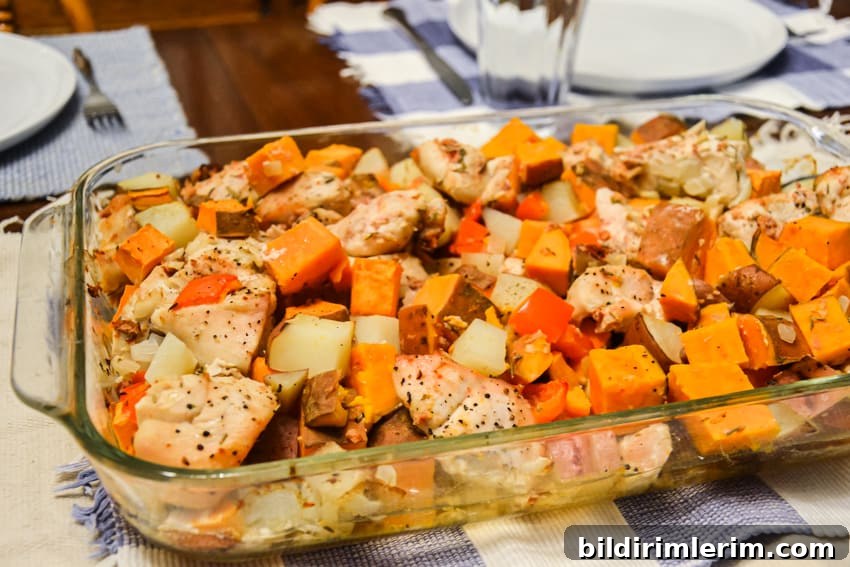 Finished Chorizo Chicken Sheet Pan Dinner