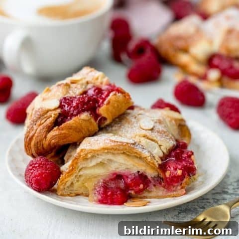 Raspberry Almond Croissants
