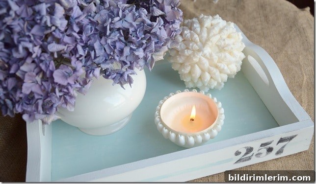 painted wooden tray makeover