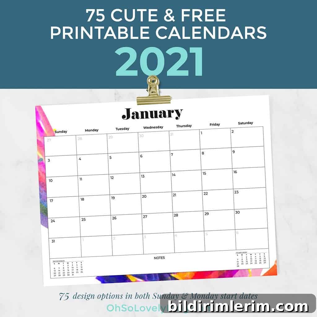 Image for FREE 2021 CALENDARS  75 BEAUTIFUL DESIGNS TO CHOOSE FROM!