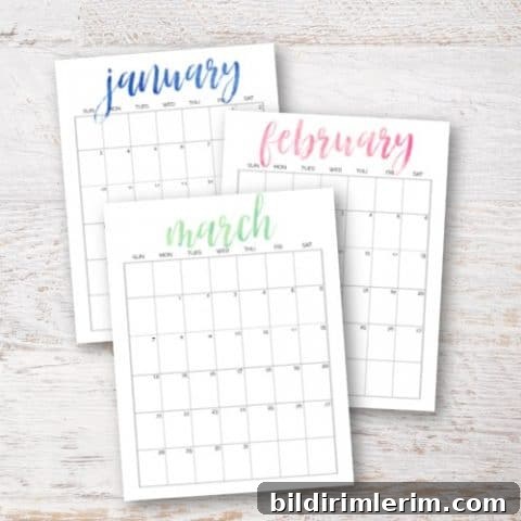 Image for Simple and Pretty Free Printable 2021 Calendar