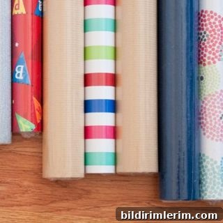 Smart Christmas Decoration Storage and Organization Tips 10 Image for Wrapping Paper Storage - Rachel Hollis