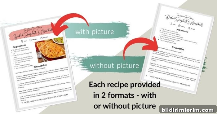Printable cookbook options