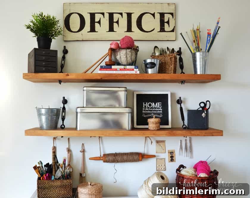 Hanging floating shelf with turnbuckle hardware