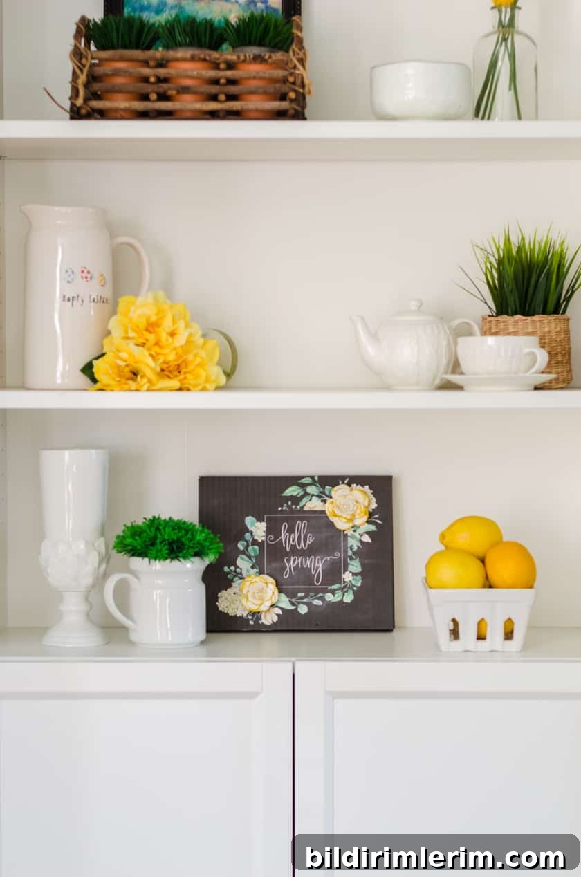 Pro Secrets to Decorating and Styling Shelves Like a Designer 6 Grouped shelf items in odd numbers