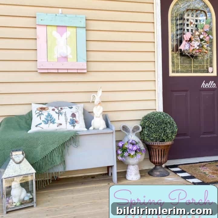 Styled small front porch