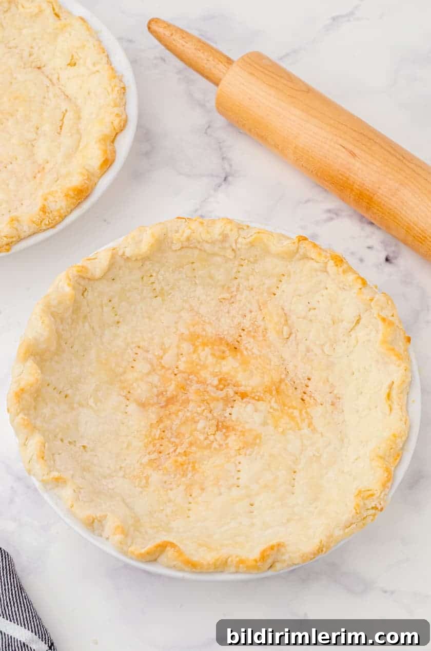Golden blind-baked pie shell