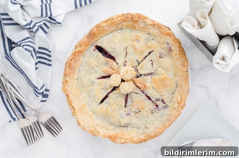 Homemade cherry pie out of the oven