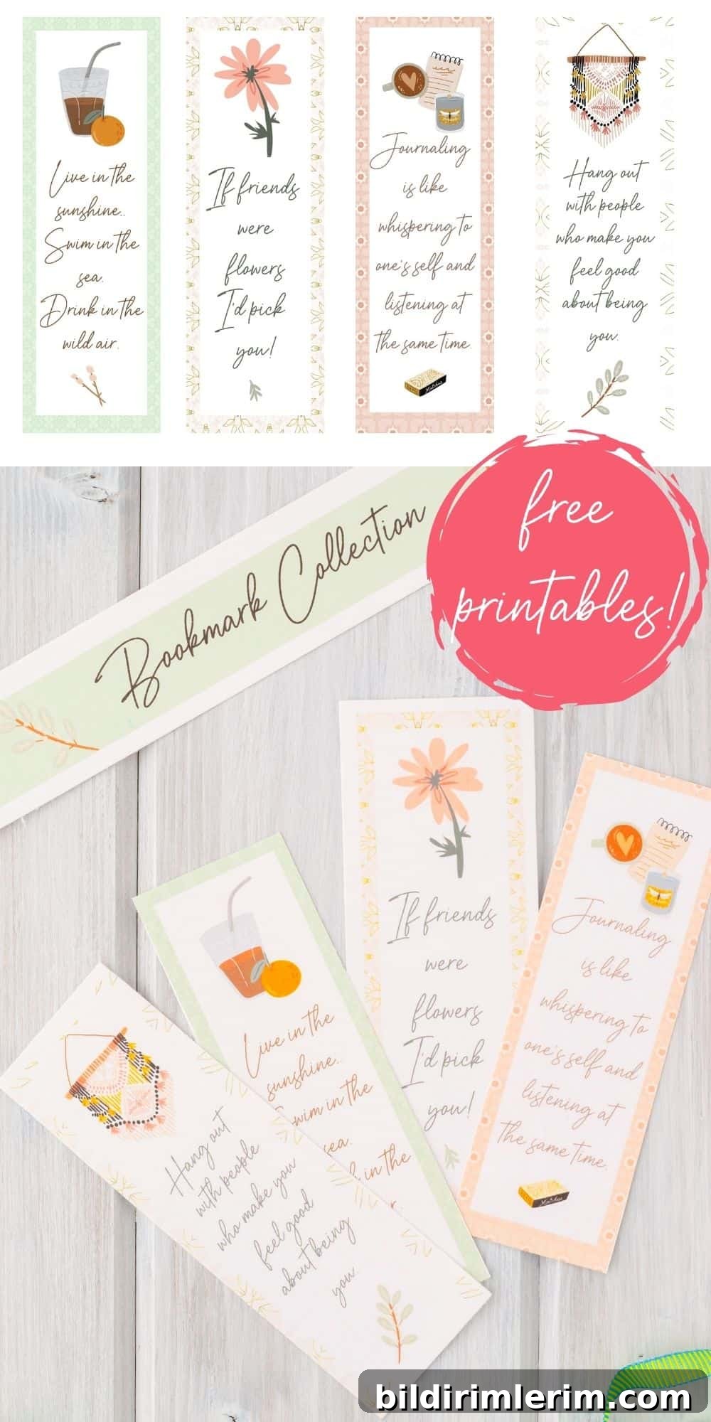 cute printable bookmarks for friends