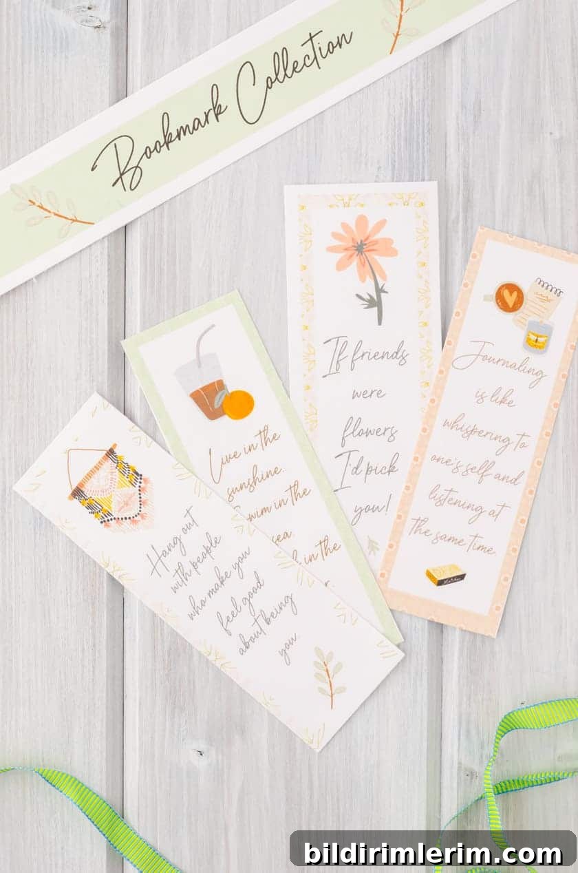 Cute printable bookmarks perfect for friends