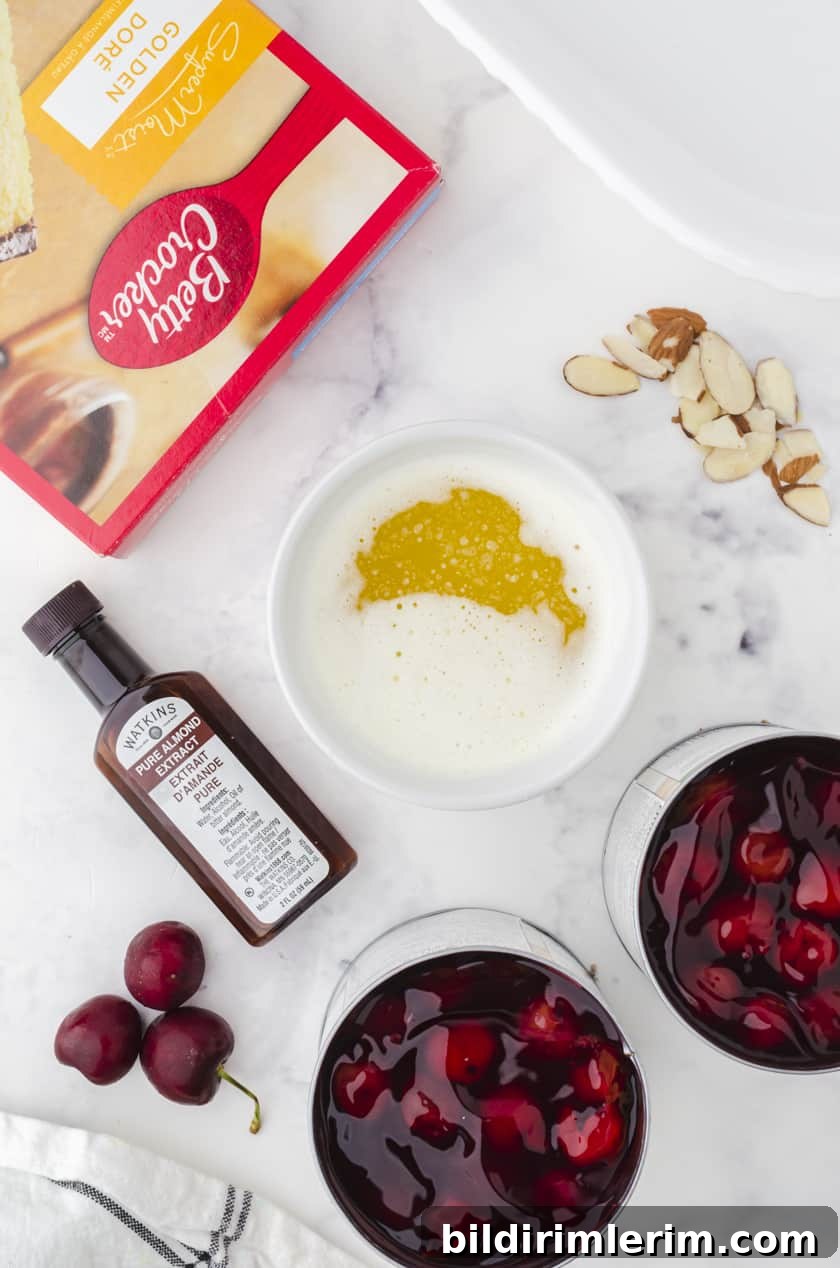 ingredients for cherry dump cake