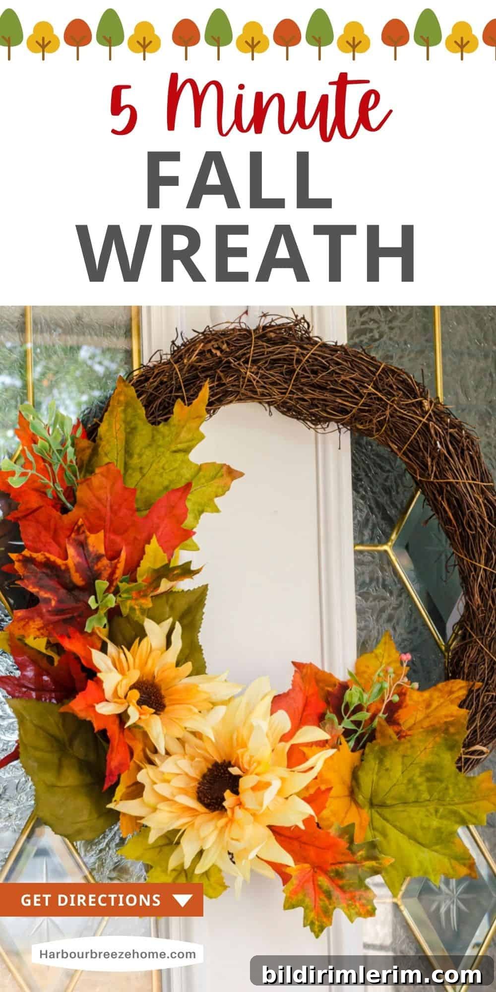 fall wreath on a front door