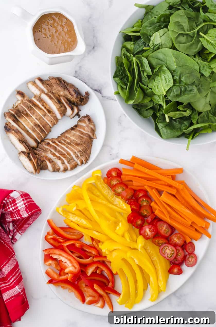 ingredients for grilled chicken salad for 2 people