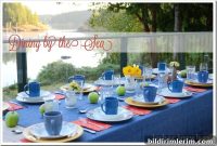 Coastal Yellow and Blue Dining Table