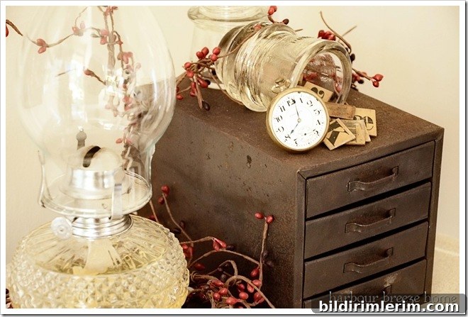 lamp and antique box
