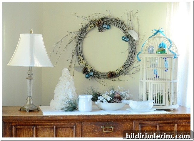 buffet christmas vignette
