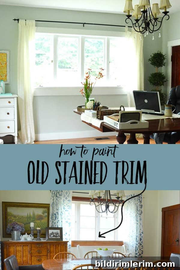 How to Paint Old Stained Wood Trim Window trim before painting