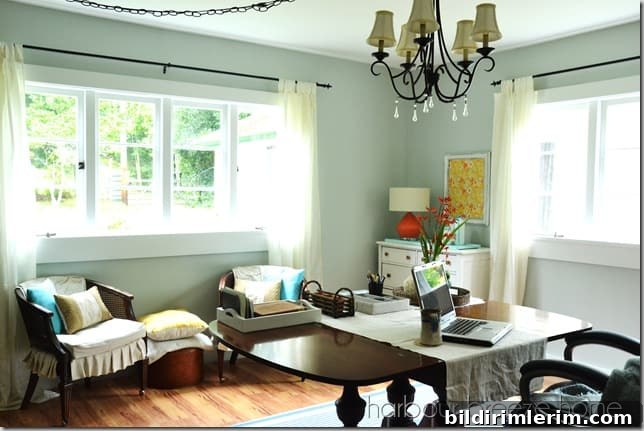 How to Paint Over Stained Wood Trim Without Stripping 4 Same room with white painted wood trim