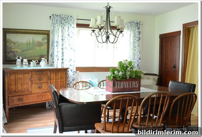 rustic farmhouse dining room after