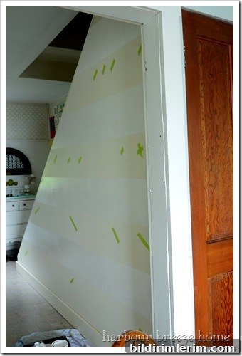 painted striped wall