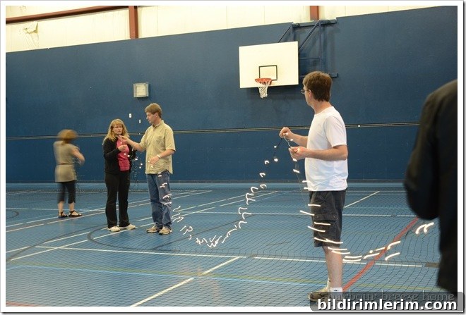 stringing lights