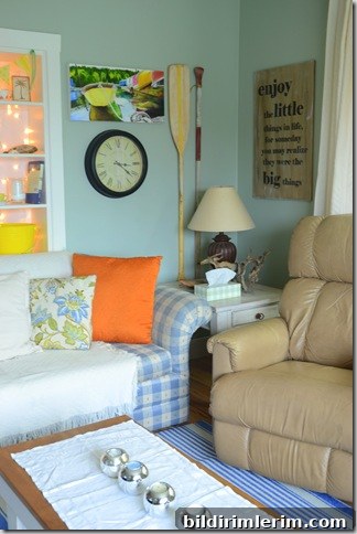 living room corner after