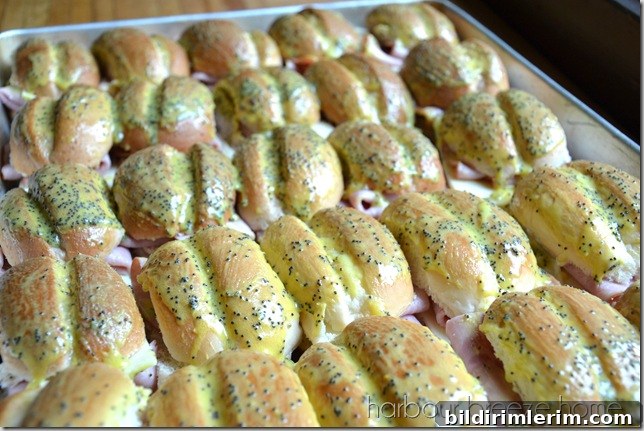 Ham and Cheese Sliders Recipe for 65 Guests 9 brush on butter sauce ps