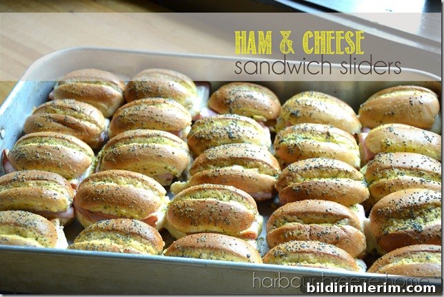 Ham and Cheese Sliders Recipe for 65 Guests 10 sandwich sliders with words
