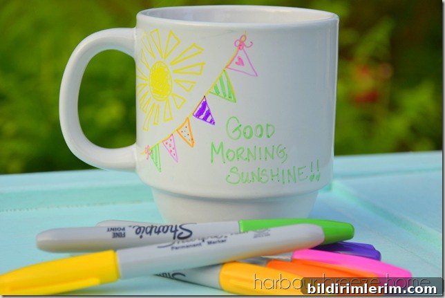 mug with drawings