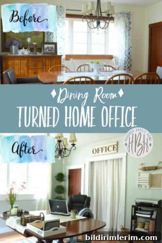 dining room turned home office