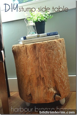 stump table with words after ps