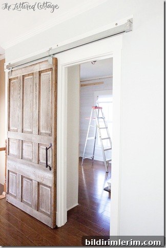 lettered cottage sliding door