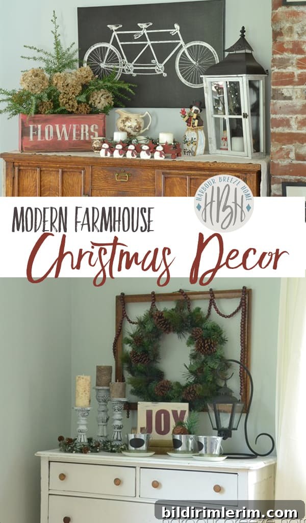 modern farmhouse christmas decor