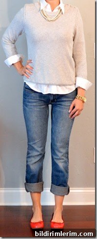 sweater over top