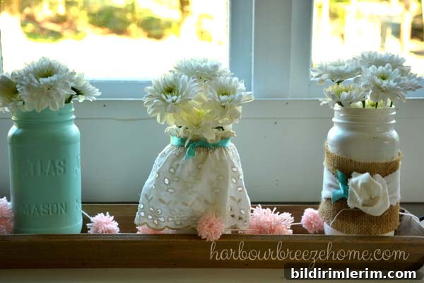 DIY Flower Arrangements Using Grocery Store Blooms 3 White carnations in mason jars