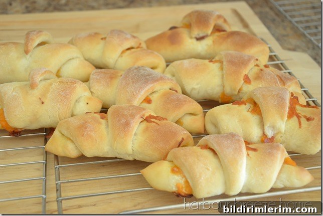 Baked ham and cheese crescent rolls