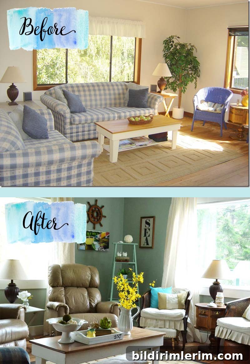 Spring Home Tour: Fresh Decor and Styling Ideas 11 Coastal Cottage Living Room