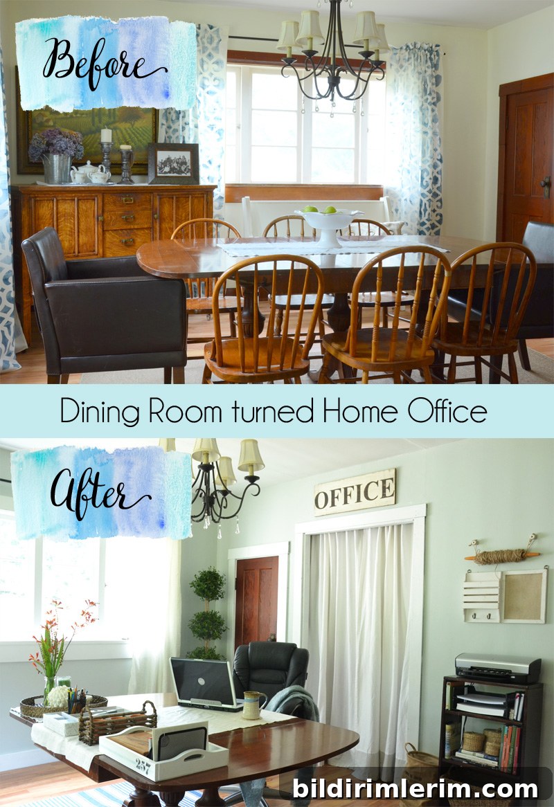 Spring Home Tour: Fresh Decor and Styling Ideas 7 Dining Room Turned Office